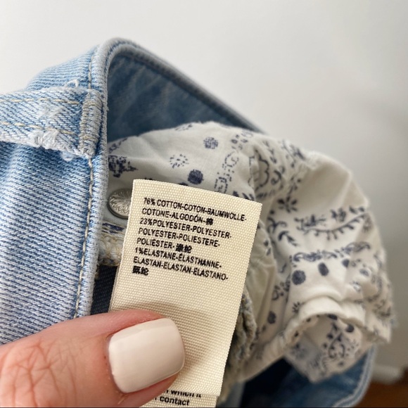 Free People We The Free High Rise Skinny Light Wash Jeans Raw Hem Size 30 - Picture 11 of 12